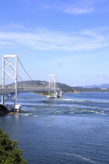 大鳴門橋と鳴門の渦潮 (徳島)
