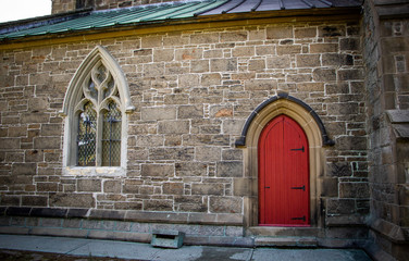Church with Red Door