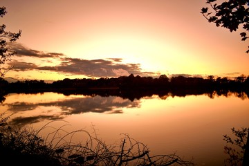 Sunset at Silver Lake Park, Staten Island, NY