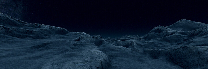 Alien Landscape extremely detailed 3d illustration of an earth like exoplanet enivornment