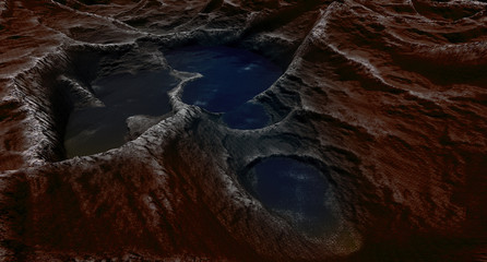 Alien Landscape extremely detailed 3d illustration of an earth like exoplanet enivornment