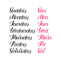 Set of Days of a Week