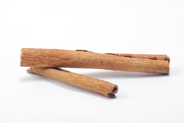 Cinnamon also known as kayu manis in Indonesia, on an isolated backgroun