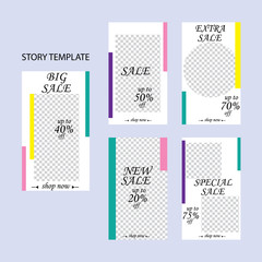 Banner social media story templates