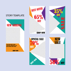 Banner social media story templates.