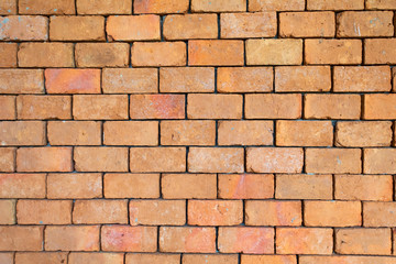 Background of red brick wall texture