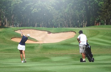 Lady playing with ball