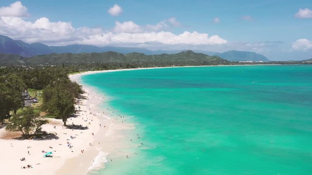 4K Drone Hawaii Beach