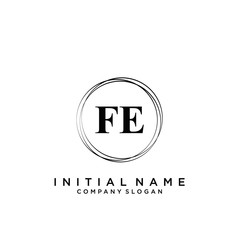 Letter FE Beauty Logo Template Vector