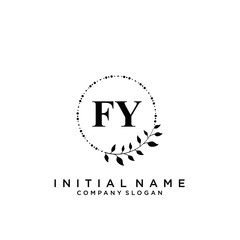 Letter FY Beauty Logo Template Vector