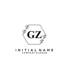 Letter GZ Beauty Logo Template Vector