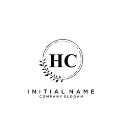 Letter HC Beauty Logo Template Vector