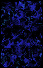 Modern multicolor futuristic pop art pattern made by markers. Bright color abstract painting in primitive style texture. Trendy motion background. Retro artwork for creative graphic design.