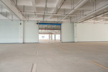 Obraz premium Factory workshop gate ground space background