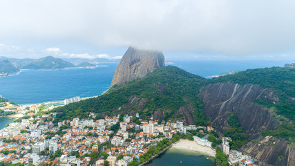 View of Sugar Loaf, Corcovado, and Guanabara bay, Rio de Janeiro, Brazil