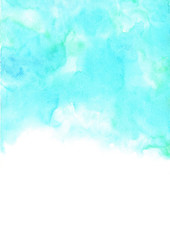 Abstract light blue watercolor background for decoration on artwork.