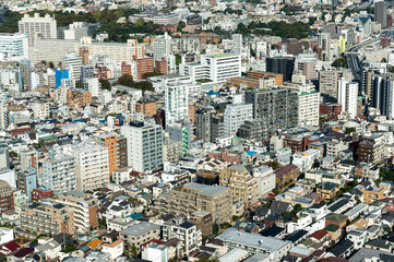 東京都渋谷区恵比寿から見た東京の街並み