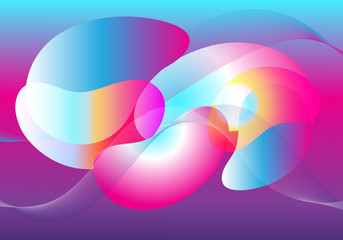 Abstract fantasy multicolored transparent background