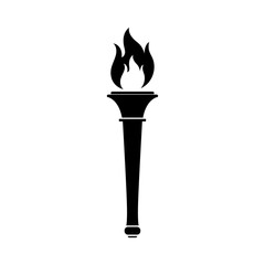 Torch icon, logo isolated on white background