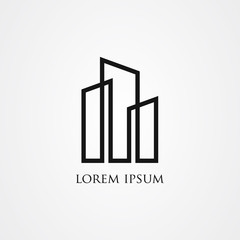 Building icon logo design template.