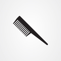 Comb icon logo vector design for barber shop.