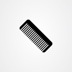 Comb icon logo vector design for barber shop.
