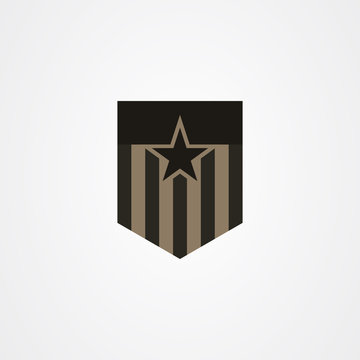 Badge icon logo vector design for military