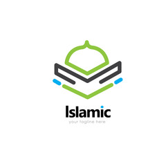 Mosque logo, islamic logo. Great for a moslem community organizations and also good for mosque, education, islamic center, islamic school, islamic business industry, etc.