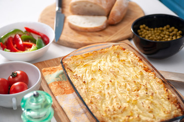 Cooked shepherds pie