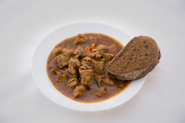 beef casserole in the bowl