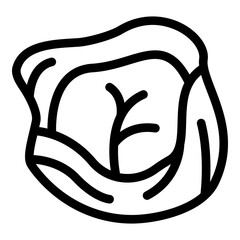 Cabbage icon. Outline cabbage vector icon for web design isolated on white background