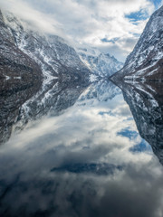 Seeing the fjords at Norway, reflections