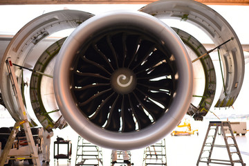 Jet engine open for maintenance © Martin