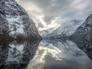 Seeing the fjords at Norway, reflections