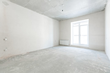 interior of the apartment without decoration