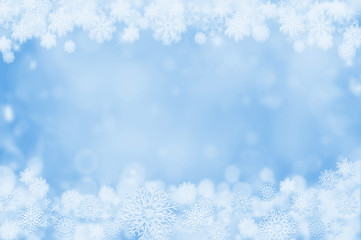 雪の結晶と粉雪のバックグラウンド