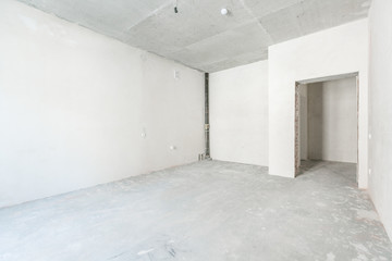 interior of the apartment without decoration