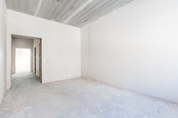 interior of the apartment without decoration