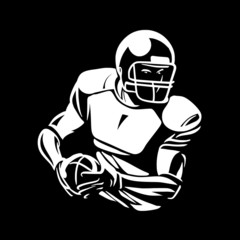 american football player bring the ball