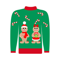 Christmas ugly sweater illustration