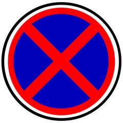 Fototapeta premium Prohibitory sign. Stop is prohibited. Russia