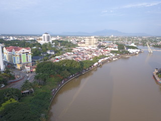 Fototapeta na wymiar Kuching, Sarawak / Malaysia - October 16 2019: The buildings, landmarks and scenery of the Kuching city, capital of Sarawak, Borneo island