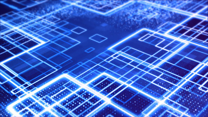 Digital Blue lines geometric background. abstract background