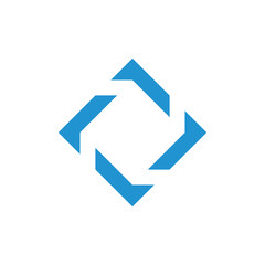square geometric rotation logo vector