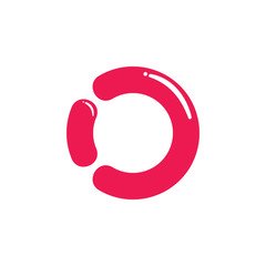 letter o cute shine sweet logo vector