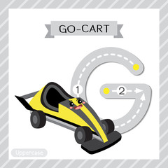 Letter G uppercase tracing. Go-Cart