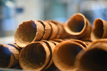 Stacked waffle/ sugar cones