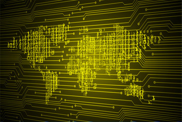 world ark blue Light Abstract Technology background for computer graphic website internet business. circuit. illustration. digital.