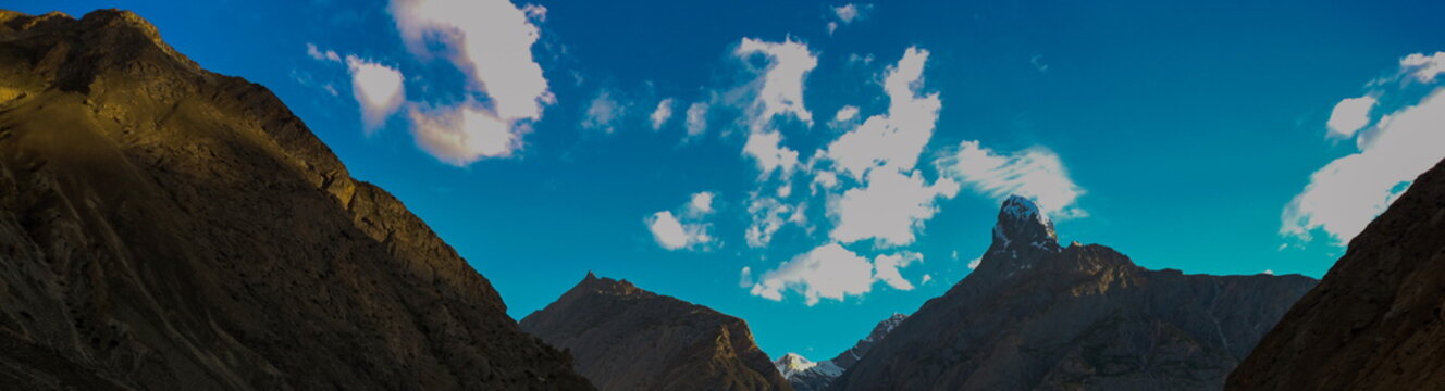 landscape view of mountain desert in Skardu, Gilgit Baltistan, Pakistan.