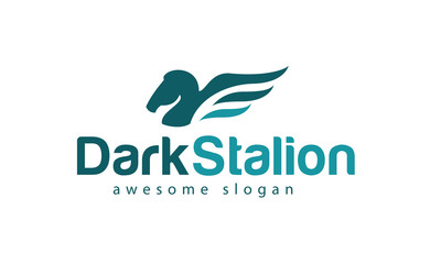 Dark stalion logo template